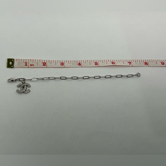 Chanel Silver Bracelet paperclip chain - Picture 8 of 10